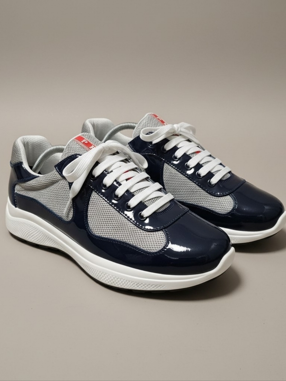 Prada Navy and White Men's Sneaker